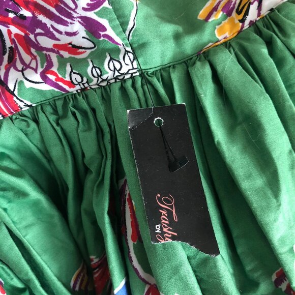 NWT Trashy Diva vintage repro full rare French Quarter print skirt - Picture 7 of 9